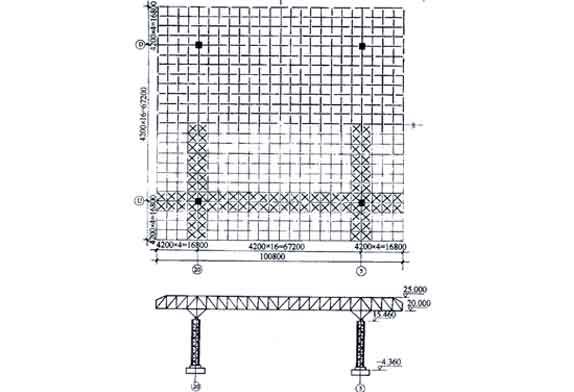 Comprehensive gymnasium space frame steel structure