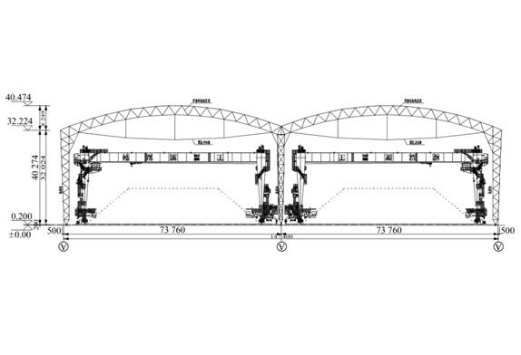 coal shed Section drawing
