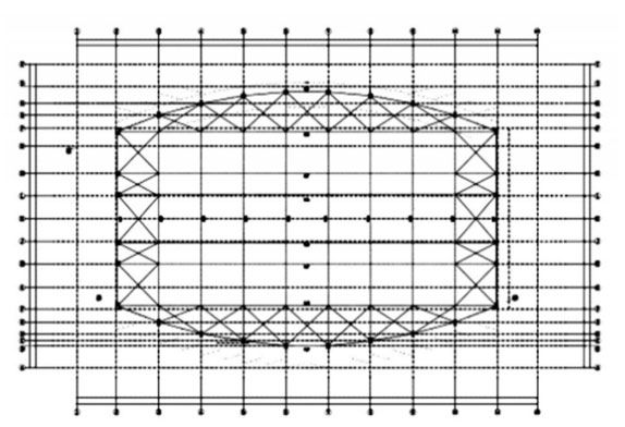 long span tube truss structure