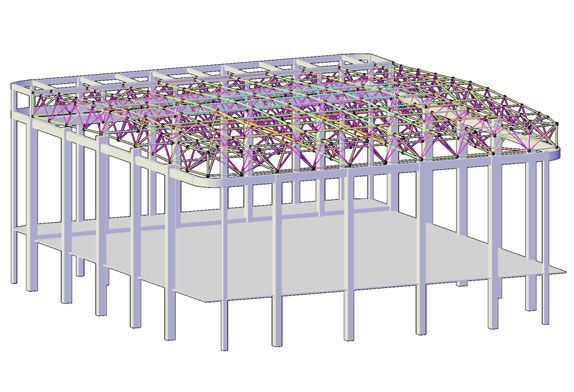BIM steel roof structure