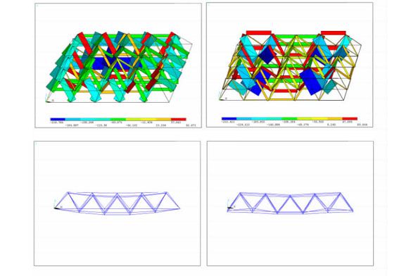 quadrangular pyramidal space frame