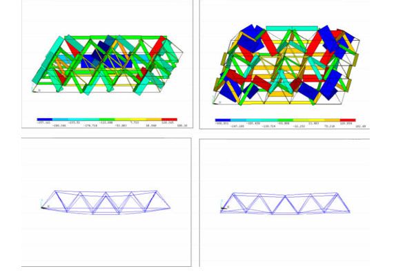 quad-cone space frame
