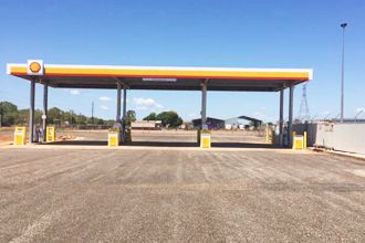 Bolted-ball gas station