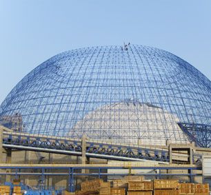 MengJin Power Plant Dome Space Frame Coal Storage Shed (2 sets)