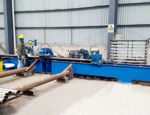 Plasma cutting steel pipe blanking machine