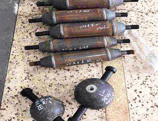 Tensile test pieces for steel bars combination
