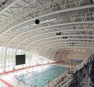 Swimming Pool Roof and Diving Hall Steel Truss Project