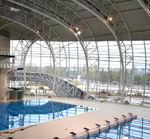 Swimming Pool Roof and Diving Hall Steel Truss Project