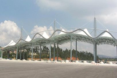 space frame toll station canopy