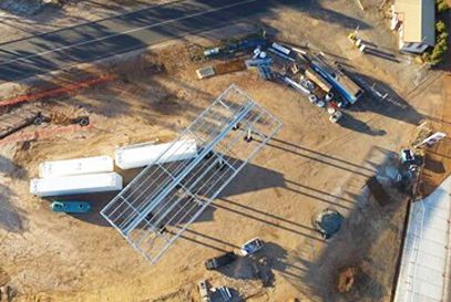 steel structure gas station canopy