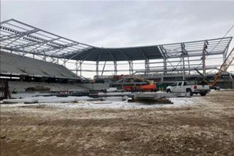 Allianz Field Starting To Take Shape Off I-94 In St. Paul