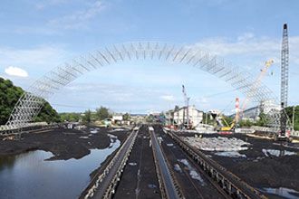 Dry coal shed space frame roofing project