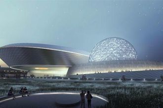Completion of the main steel structure of the Shanghai Planetarium