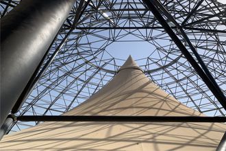 Application of space frame support for space frame processing