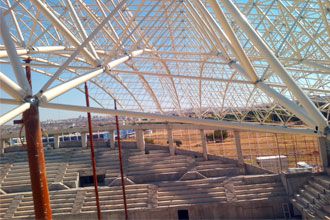 How to install and make column feet in light steel space frame engineering
