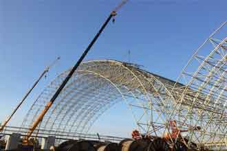 Construction quality control of space frame assembly and hoisting