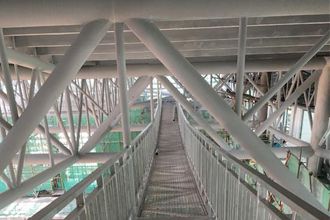 Super span spherical space frame installation construction