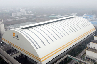 Dry coal shed construction scheme