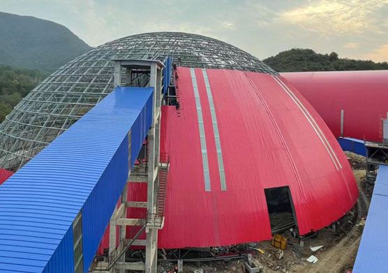 Space Frame Construction-Clinker Storage and Limestone Yard