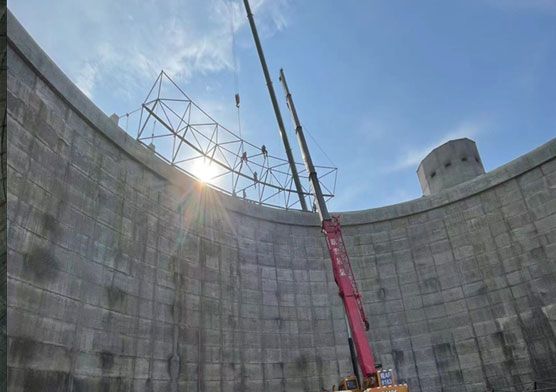 Space Frame Construction-Clinker Storage and Limestone Yard