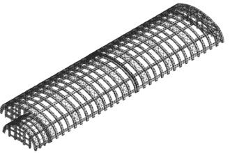 Closed Structural Steel Roof Truss Design For Material Warehouse Stockyard Storage Shed