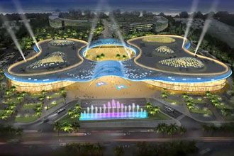 Waterproof Design of Hyperboloid Glass Dome Roof in International Shopping Mall