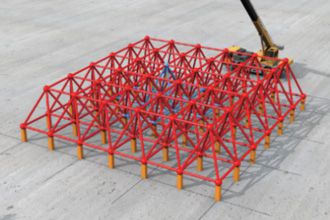 General aviation airport building space frame roof construction