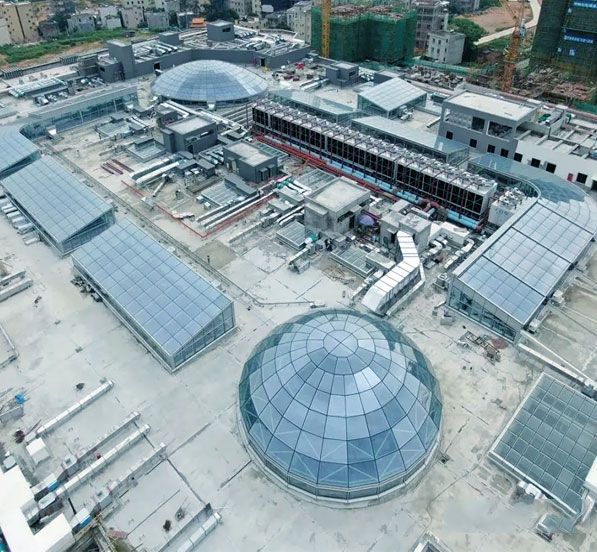Prefab Glass Skylight Dome Steel Structure Roofing Construction For Shopping Mall