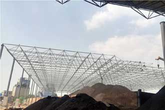 Temperature stress of large-span steel structure space frame