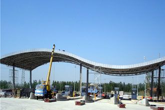 Design of space structure system in expressway toll station