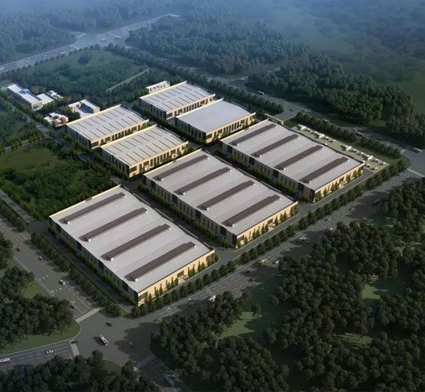 Large span light steel factory building space frame system
