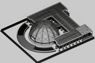 Exhibition Hall Dome Steel Structure Construction