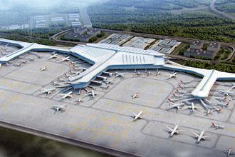 Custom steel structure airport terminal buildings space frame Construction
