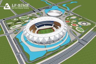 The overall jacking construction of the continuous assembly of the double-layer curved steel structure space frame of the stadium (Part 2)