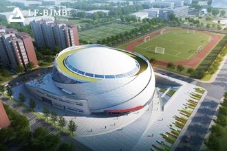 The overall jacking construction of the continuous assembly of the double-layer curved steel structure space frame of the stadium (Part 1)