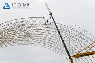Sliding construction technology of space frame of data center workshop (Part 3)
