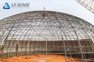 Sliding construction technology of space frame of data center plant (Part 1)