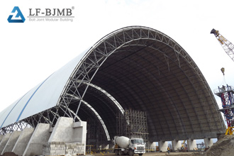 Design and construction of clinker roof in bolted welded steel space frame（Part 2）