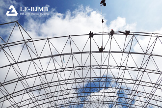 Design and construction of clinker roof in bolted welded steel space frame（Part 2）