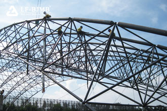 Bolt ball joint space frame