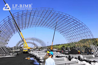 Design method of dry coal shed space frame