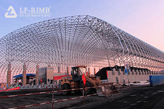 Coal yard closed silo space frame project installation technology requirements